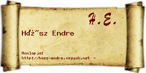Hász Endre névjegykártya